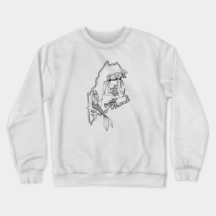 Maine Mermaid Crewneck Sweatshirt